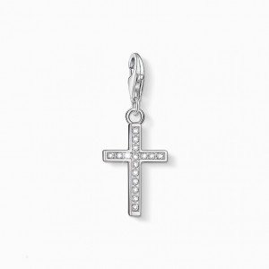 Thomas Sabo Charm Pendant Cross Prívesky Damske Strieborne | SK-96YPFMRTX