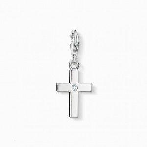 Thomas Sabo Charm Pendant Cross Prívesky Damske Strieborne | SK-54VSYWPLE
