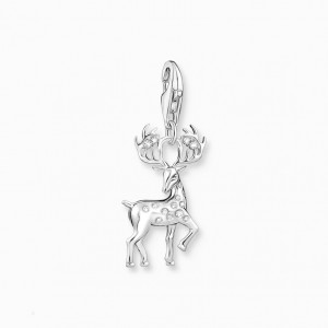 Thomas Sabo Charm Pendant Deer Silver Prívesky Damske Strieborne | SK-17CGVKMWQ