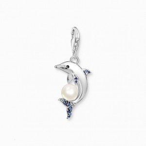 Thomas Sabo Charm Pendant Dolphin With Pearl Silver Prívesky Damske Strieborne | SK-16KWRGEFH
