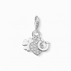 Thomas Sabo Charm Pendant Good Luck Prívesky Damske Strieborne | SK-36TQEHYGD