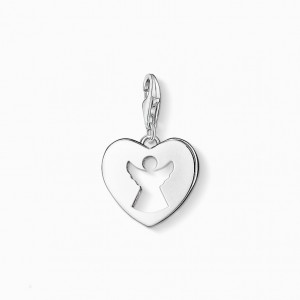 Thomas Sabo Charm Pendant Guardian Angel Heart Prívesky Damske Strieborne | SK-80HKNCGYT