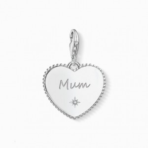 Thomas Sabo Charm Pendant Heart Mum Silver Prívesky Damske Strieborne | SK-13APRXTLG