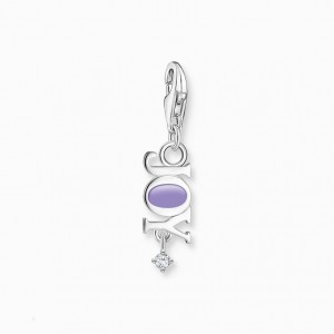 Thomas Sabo Charm Pendant Joy With White Stone Silver Prívesky Damske Strieborne | SK-05MWKAGUL