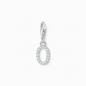 Thomas Sabo Charm Pendant Letter O With White Stones Silver Prívesky Damske Strieborne | SK-42XJZSUWD