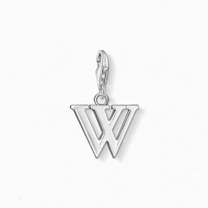 Thomas Sabo Charm Pendant Letter W Prívesky Damske Strieborne | SK-53BTMRVZQ