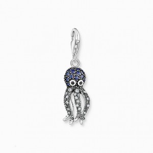 Thomas Sabo Charm Pendant Octopus With Blue Stones Prívesky Damske Strieborne | SK-56IULOVQX