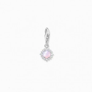 Thomas Sabo Charm Pendant Opal-Coloured Stone Shimmering Pink Prívesky Damske Strieborne | SK-27YEWZBHD