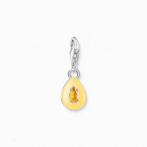 Thomas Sabo Charm Pendant Orange Drop Silver Prívesky Damske Strieborne | SK-47NIMXFAP
