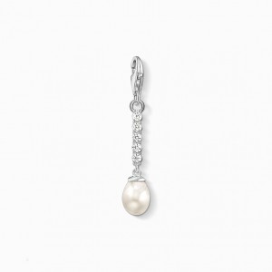 Thomas Sabo Charm Pendant Pearl Prívesky Damske Strieborne | SK-75HLAEYJT