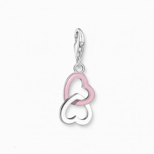 Thomas Sabo Charm Pendant Pink Heart Silver Prívesky Damske Strieborne | SK-01XKMLNPC