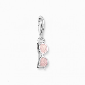Thomas Sabo Charm Pendant Pink Sunglasses With White Stones Silver Prívesky Damske Strieborne | SK-69WMTYRHA