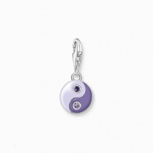 Thomas Sabo Charm Pendant Purple Yin & Yang Silver Prívesky Damske Strieborne | SK-45YMGXJUQ