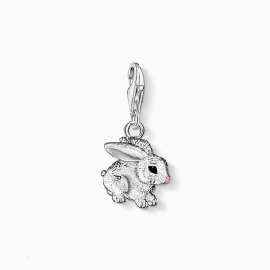 Thomas Sabo Charm Pendant Rabbit Prívesky Damske Strieborne | SK-34WCZFMTB
