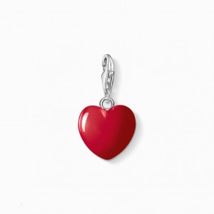 Thomas Sabo Charm Pendant Red Heart Silver Prívesky Damske Strieborne | SK-61FSOLBNH