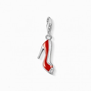 Thomas Sabo Charm Pendant Red Pumps Silver Prívesky Damske Strieborne | SK-62YBSVCEG