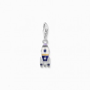 Thomas Sabo Charm Pendant Rocket With Colourful Cold Enamel And Various Stones Silver Prívesky Damske Strieborne | SK-32GQLFBYH