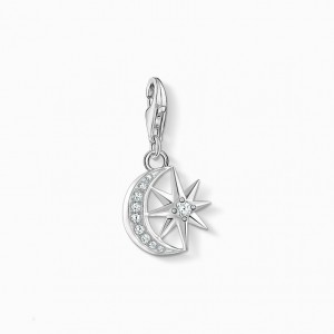 Thomas Sabo Charm Pendant Star And Moon Prívesky Damske Strieborne | SK-35XWULEQP