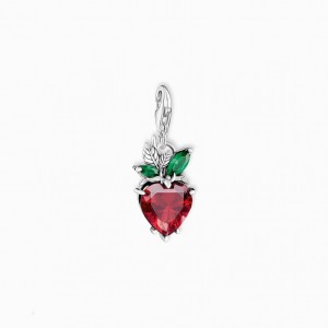 Thomas Sabo Charm Pendant Strawberry Silver Prívesky Damske Strieborne | SK-93LUZPKWM