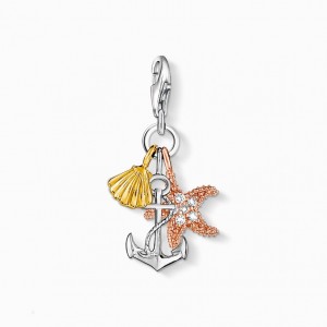 Thomas Sabo Charm Pendant Summer / Beach Prívesky Damske Žlté Zlate Strieborne | SK-52CGJHZMT