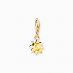Thomas Sabo Charm Pendant Sun Gold Plated Prívesky Damske Žlté Zlate Strieborne | SK-73OHMQZUF
