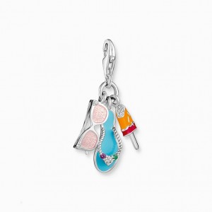 Thomas Sabo Charm Pendant Sunglasses, Flip Flop And Ice Cream Silver Prívesky Damske Strieborne | SK-43GWZACXN
