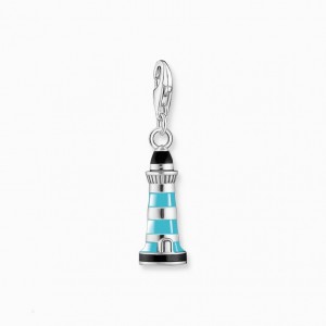 Thomas Sabo Charm Pendant Turquoise Lighthouse Silver Prívesky Damske Strieborne | SK-01AZBGWER