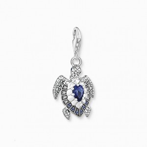Thomas Sabo Charm Pendant Turtle With Blue Stones Prívesky Damske Strieborne | SK-95WTCSYAO