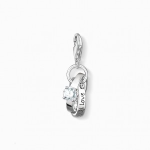 Thomas Sabo Charm Pendant Wedding Rings Prívesky Damske Strieborne | SK-87DQTBUCO