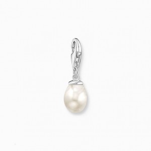Thomas Sabo Charm Pendant White Pearl Silver Prívesky Damske Strieborne | SK-69VNZMKHU