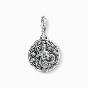 Thomas Sabo Charm Pendant Zodiac Sign Aquarius Prívesky Damske Strieborne | SK-04ZUAQFBV