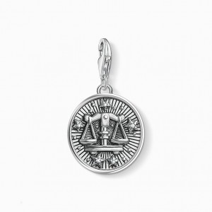 Thomas Sabo Charm Pendant Zodiac Sign Libra Prívesky Damske Strieborne | SK-90TFBQWGL