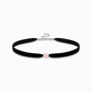 Thomas Sabo Choker Pink Heart Nahrdelnik Damske Strieborne | SK-89AWNRSPE