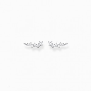 Thomas Sabo Ear Climber White Stones, Silver Puzetove Nausnice Damske Strieborne | SK-54XPZSUEW