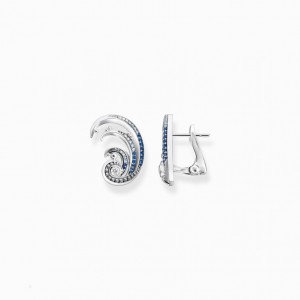 Thomas Sabo Ear Clip Wave With Blue Stones Puzetove Nausnice Damske Strieborne | SK-84APYSVCE