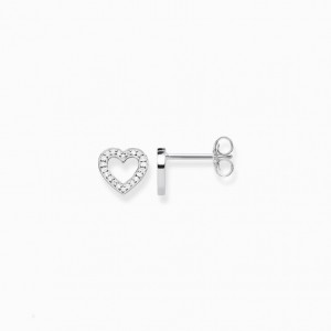 Thomas Sabo Ear Studs Hearts Large Puzetove Nausnice Damske Strieborne | SK-13DVKOQYC