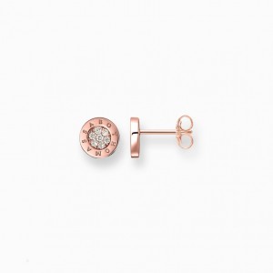 Thomas Sabo Ear Studs Klasické Pavé Puzetove Nausnice Damske Ruzove Zlate Strieborne | SK-32UITSEOM