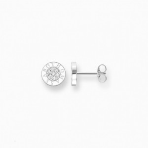 Thomas Sabo Ear Studs Klasické Pavé White Puzetove Nausnice Damske Strieborne | SK-86WBHASEY
