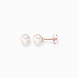 Thomas Sabo Ear Studs Pearl Rose Gold Puzetove Nausnice Damske Ruzove Zlate Strieborne | SK-01DNMHLJU