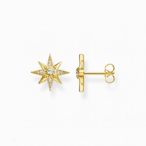 Thomas Sabo Ear Studs Star Gold Puzetove Nausnice Damske Žlté Zlate Strieborne | SK-18XKTUJIS