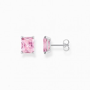 Thomas Sabo Ear Studs With Pink Stone Silver Puzetove Nausnice Damske Strieborne | SK-17DZUBQNK