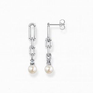 Thomas Sabo Earring Links With Pearl Silver Nausnice Damske Strieborne | SK-59HLRBJXI