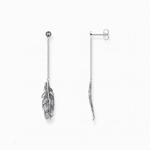 Thomas Sabo Earrings Feather Puzetove Nausnice Damske Strieborne | SK-04TNKHPMX