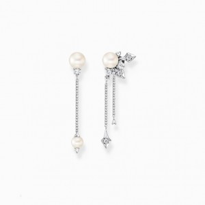 Thomas Sabo Earrings Pearl With Zimná Sun Rays Silver Nausnice Damske Strieborne | SK-62CNMWHVZ