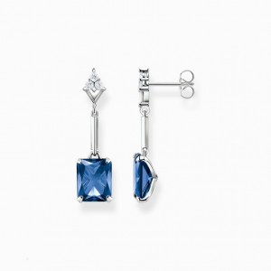 Thomas Sabo Earrings With Blue And White Stones Silver Nausnice Damske Strieborne | SK-82HTFAMSC