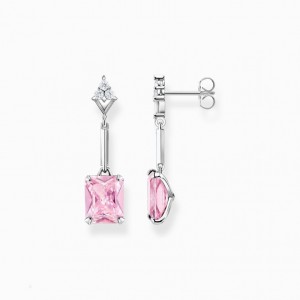Thomas Sabo Earrings With Pink And White Stones Silver Nausnice Damske Strieborne | SK-17NJILTVG