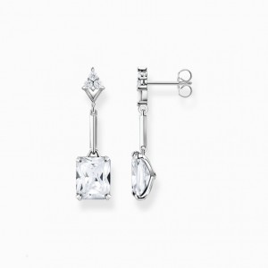 Thomas Sabo Earrings With White Stones Silver Nausnice Damske Strieborne | SK-70HYPGVCU