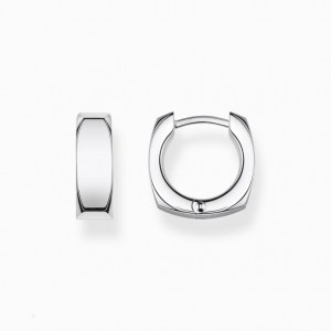 Thomas Sabo Hoop Earrings Minimalist Silver Visiace Nausnice Damske Strieborne | SK-45HFUNWPJ