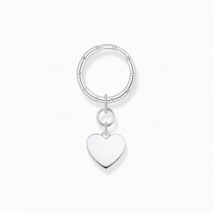 Thomas Sabo Key Ring Heart Silver Krúžky na kľúče Damske Strieborne | SK-58LFWVMJR