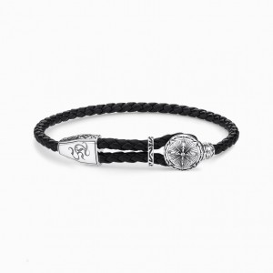 Thomas Sabo Kozene Remienkove Compass Naramok Panske Strieborne | SK-31QYACBTJ